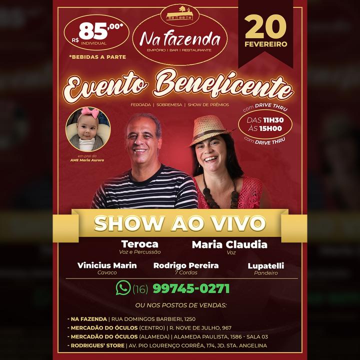 Foto 2 de 3 — Feijoada do Bem: Campanha busca arrecadar fundos para ajudar a pequena Maria Aurora, que tem AME